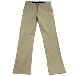 Hylete Ion V2 Chino Pant 34x36 Khaki Stretch Zip Pocket Athletic Fit Techwear